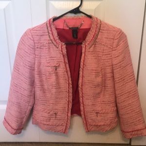White house black market metallic blazer